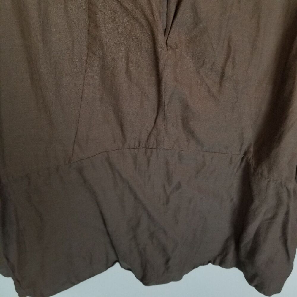 IRO Womens Lagenlook Tunic Sz 40 (8) Coastal Grandma Minimalist Chocolate Brown - Picture 3 of 8